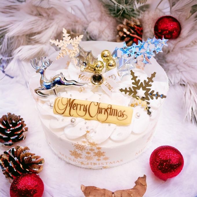 キラキラ⭐︎夢の世界ホワイトクリスマスケーキ 5号
